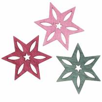 Estrella para esparcir Madera Surtida Rosa, gris 4cm 72p
