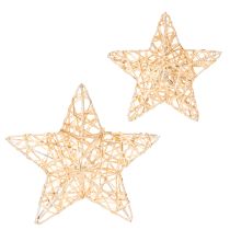 Artículo Juego de estrellas decorativas de alambre, dos tamaños, 10 cm, 12 piezas