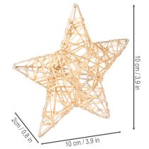 Artículo Juego de estrellas decorativas de alambre, dos tamaños, 10 cm, 12 piezas