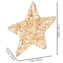 Artículo Juego de estrellas decorativas de alambre, dos tamaños, 10 cm, 12 piezas