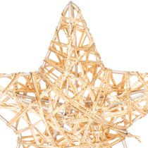 Artículo Juego de estrellas decorativas de alambre, dos tamaños, 10 cm, 12 piezas