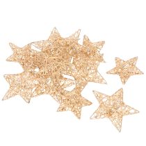 Artículo Juego de estrellas decorativas de alambre, dos tamaños, 10 cm, 12 piezas