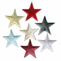 Artículo Deco estrella diferentes colores mate 4cm 12pcs