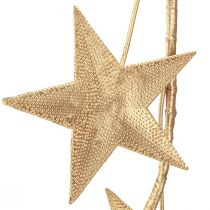 Artículo Guirnalda de estrellas para Navidad metal dorado L180cm