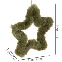 Artículo Colgantes de estrella de piel sintética, de felpa, para ventanas y puertas, 21 cm, 4 unidades