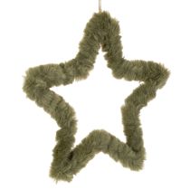 Artículo Estrella colgante de piel sintética para puertas y ventanas, 30 cm, 3 unidades.