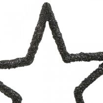 Artículo Decoración dispersa Estrellas navideñas brillo negro Ø4cm 120 piezas
