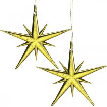Decoración navideña estrella colgante dorado W11.5cm 16pcs