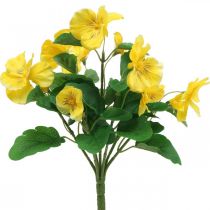 Pensamientos artificiales Amarillo Flor artificial para pegar 30cm
