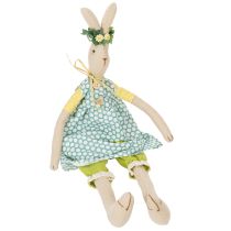 Artículo Conejo de Pascua de peluche, conejo de Pascua con ropa, conejita de peluche H43cm