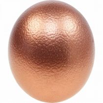 Artículo Decoración de huevos de avestruz soplada Decoración de Pascua cobre Ø12cm H14cm