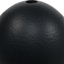 Artículo Decoración de huevos de avestruz soplada Decoración de Pascua negro Ø12cm H14cm