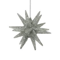 Artículo Estrellas con mica champagne 11,5cm 4uds