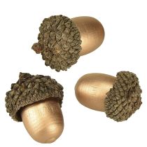 Artículo Decoración dispersa bellotas otoño invierno oro 3cm 36 piezas