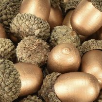 Artículo Decoración dispersa bellotas otoño invierno oro 3cm 36 piezas