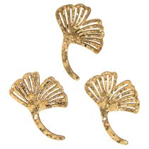 Artículo Decoración dispersa decoración de gingko dorado hoja de gingko brillo 3×4cm 72 piezas