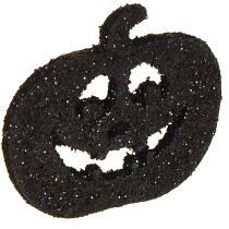 Artículo Decoración dispersa Decoración de calabaza de Halloween 4 cm negro, purpurina 72 piezas