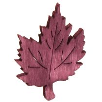 Artículo Decoración dispersa de madera, hojas de otoño, decoración de mesa de colores, 3x4cm, 72 piezas