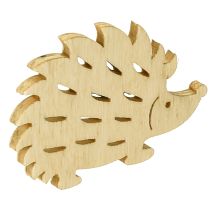 Artículo Decoración dispersa decoración de erizo de madera verde marrón blanco 4x3cm 72 piezas