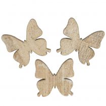 Artículo Decoración dispersa mariposa madera natural 2cm 144 piezas