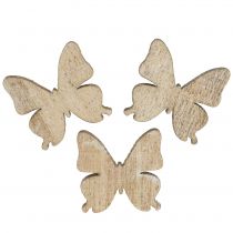 Artículo Decoración dispersa mariposa madera naturaleza 2cm 144p