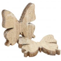 Artículo Decoración dispersa mariposa madera naturaleza 2cm 144p