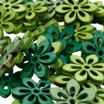 decoracíones para esparcir flor verde, verde claro, menta flores de madera para esparcir 144p