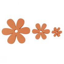 Artículo Decoración dispersa flores de madera flores naranja verano Ø2–6cm 20ud