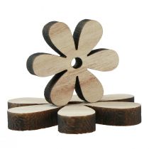 Artículo Decoración dispersa flores de madera decoración de mesa marrón natural Ø2–6cm 20ud