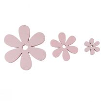 Artículo Decoración dispersa flores de madera decoración de mesa rosa verano Ø2–6cm 20ud