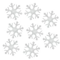 Scatter decoración copos de nieve blanco 3,5cm 120p