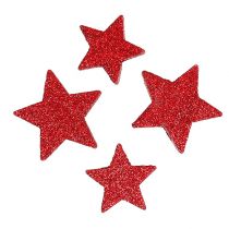 Artículo Scatter decoración estrellas rojo, mica 4-5cm 40p