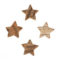 Artículo Decoración dispersa Estrellas navideñas estrellas de madera con corteza Ø5cm 12ud