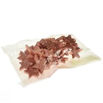 Artículo Decoración dispersa Estrellas navideñas estrellas dispersas rosa Ø4/5cm 40 piezas