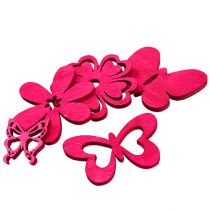 Decoración de madera para esparcir Rosa Surtido 2cm - 4cm 72pzs