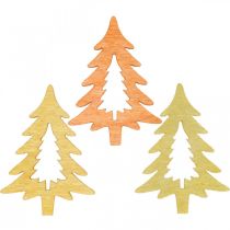 Scatter decoración Navidad abeto naranja 4cm 72p