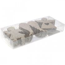 Artículo Decoración dispersa Decoración de ángel navideño brillo dorado H8cm 24 piezas