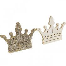 Artículo Decoración dispersa corona Navidad madera brillo B4cm 72 piezas