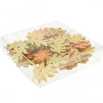 Artículo Decoración de mesa otoño hojas de otoño hojas de decoración dispersas 4cm 72 piezas