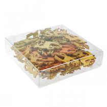 Artículo Decoración dispersa Navidad madera ciervo natural 4×3cm 72 piezas