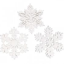 Artículo Esparcir piezas de copo de nieve, espolvorear decoración de cristal de hielo 3,5 cm 72 piezas