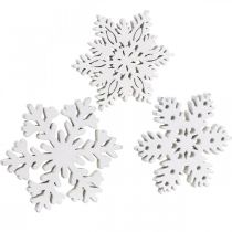 Artículo Esparcir piezas de copo de nieve, espolvorear decoración de cristal de hielo 3,5 cm 72 piezas