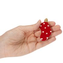 Artículo Calcetines de lunares, decoración navideña para la mesa, 6 cm, 8 unidades