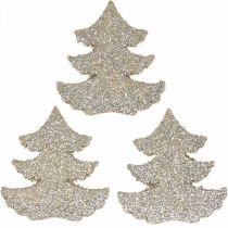 Artículo Scatter decoración Navidad abeto oro brillo 4cm 72p