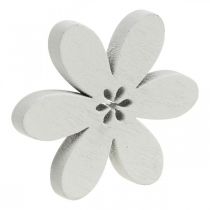 Artículo Flores de madera decoración dispersa flores violeta/rosa/blanco Ø3,5cm 48p