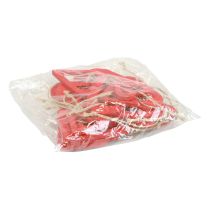 Artículo Corazones de madera colgador decorativo decoración de madera rojo 6/8/10/12cm 16 piezas