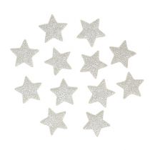 Artículo Estrellas dispersas con purpurina crema 2,5cm 96uds