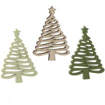 Artículo Scatter estrella navideña abeto verde 3x4,5cm 72 piezas