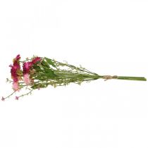 Artículo Rhodanthe Rosa - Flores de seda rosa Planta artificial Ramo de flores de paja Flores decorativas 46cm