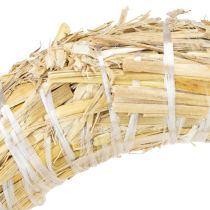 Artículo Corona de paja sin aros, base para corona de paja, aro de paja de 15/3 cm, 2 piezas